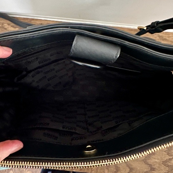 Michael Kors Kellen Saffioano leather satchel/crossbody - Black - Picture 5 of 5